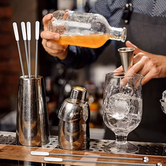 Wiederverwendbarer Getränke-Rührstab für Bar, Party, Zuhause, Cocktail-Paddel, Getränkerührer, Edelstahl-Kaffeerührer